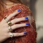 On File: Bright Blue Nails